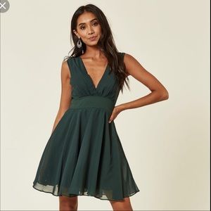 Emerald Green Hunter Green Skater Dress TFNC Dresses Tfnc Emerald Green  Nordi Tulle Skater Dress M L